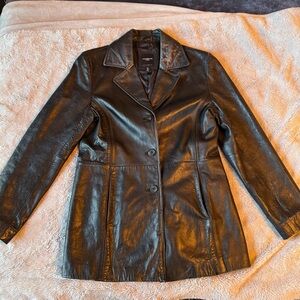 Classic Black Leather Jacket for Women